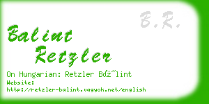 balint retzler business card